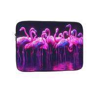 Flock of neon flamingos Patterned 17 inch Portable Laptop Bag - Perfect for Business, Travel, School, Office Shockproof Laptop Inner Pocket