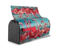 Flock of Pink Flamingos on The Beach Print Fashion mailbox cover Magnetic Mailbox Cover Waterproof Unique Easy Installation