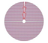 Flock Of Pink Flamingos On The Beach Print Xmas Mat Holiday Decor Christmas Tree Skirt For Living Room Fireplace Accessory