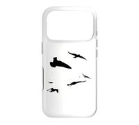 Flock Of Seagulls Scavenging Black Silhouette Case for iPhone 17 Pro