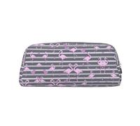 Flock of Tropical Flamingos Printing Leather Pencil Pouch Pen Case Elegant and Practical Bag for Students Perfect for Office School