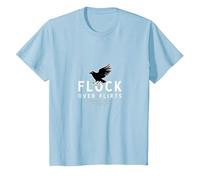 Flock Over Flirts: Starry Bird Squad Friendship Goals T-Shirt, Kids, Baby Blue, 8 Years