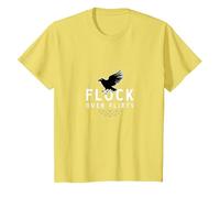 Flock Over Flirts: Starry Bird Squad Friendship Goals T-Shirt, Kids, Lemon, 8 Years