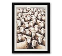 Flock Overhead Documentary Framed Wall Art Print A1 (84.1×59.4cm) Black, Wall Decor for Living Room, Bedroom, Office & Home, Ready to Hang, Art Gift