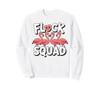 Flock Squad Pink Flamingo Tropical Bird Summer Group Sweatshirt