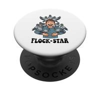 Flock Star Funny Pigeon Fancier Bird Lover Pun PopSockets Adhesive PopGrip