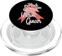Flock You Uterine Cancer Flamingo Survivor Warrior Chemo PopSockets PopGrip for MagSafe