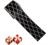 Flocked Diamond Wired Ribbon 2m 5m Gold Glitter Double-Layer Velvet Texture | Soft Velvet Texture, Double-layer Geometric Design, for ideal For Wreaths Trees Gifts, Burgundy Red Gold Green Black