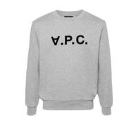 Flocked Logo Sweatshirt - female - A.P.C. - Sweatshirts - Gray - M - Sweatshirts & Hoodies M