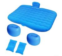 Flocked PVC Air Mattress 132x80cm for SUV Travel | for Quick inflate deflation, 132x80cm size, fits most SUVs, rear seat comfort, for easy storage solution(Blue)