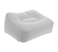 Flocking Inflatable Rest Pillow PVC Blue Foot Travel for Plane Office | Portable Leg Support, Quick Unfold Design, Easy Carry, Single Piece, Comfortable Cushion for Travel Use
