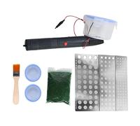 Flocking Machine Portable for DIY Project Scene Layout Props Micro Landscape with template set 4