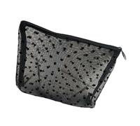 Flocking Net Makeup Pouches Transparent Multifunctional for Office Home and School Supplies Foldable Meshes Cosmetic Storage Bag
