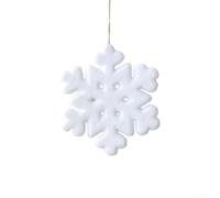 Flocking Snowflake Ornament White Christmas Tree Decor(30cm)