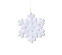 Flocking snowflake pendant ornament for Christmas tree or window hanging, creating a festive and inviting winter atmosphere (30cm)