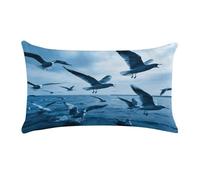 Flocks of Seagulls Follow The Wind.Pillow Cases Standard,Ultra Soft Microfiber Pillowcase with Zipper Closure,Bed Pillowcases Cover with Zipper for Bedroom, Sofa, Couch.