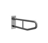 Flode Drop Down Grab Bar - Polished Chrome Wall Mounted Folding Support Rail for Disabled & Elderly Heavy Duty Bathroom Safety Grab Rail for Toilets & WCs