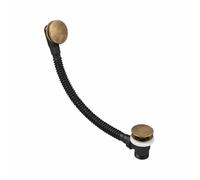 Flode Easy Clean Antique Brass Click Clack Bath Waste - Pop Up Bath Plug with Easy Clean Design