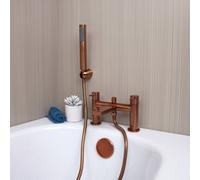 Flode Eslov Bath Shower Mixer Tap Includes Handset And Holder - Copper