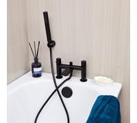 Flode Eslov Bath Shower Mixer Tap Includes Handset And Holder Matt Black