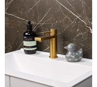 Flode Eslov Bathroom Basin Mixer Tap Brushed Brass