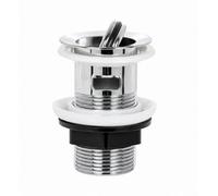 Flode Flip-Top Click-Clack Basin Waste - Chrome - Stainless Steel - Slotted - G1 1/4" Connection