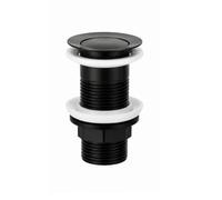 Flode Flip-Top Click-Clack Basin Waste - Matt Black - Stainless Steel - Unslotted - G1 1/4" Connection
