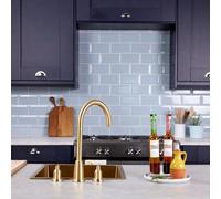 Flode Flöde Narvik - Dual Lever 3 Hole Kitchen Tap - Brushed Brass Finish