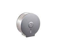 Flode Jumbo Toilet Roll Holder Satin Steel Stainless Steel Wall Mounted Dispenser For Commercial & Home Bathrooms, Easy Refill