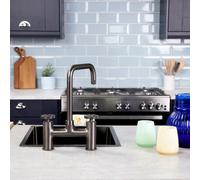 Flode Kraft Industrial Bridge Style 3 In 1 Instant Boiling Tap Gun Metal Finish