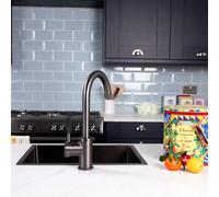 Flode Kraft Solo Industrial Style Single Lever 3 In 1 Instant Boiling Tap Gun Metal Finish