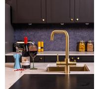Flode Kyld 4 in 1 Boiling Water Tap Full Kit with Chiller | Tap Chiller Boiler & Filter Full Kit | 4 in 1 Instant Boiling Tap Kit (Brushed Brass)