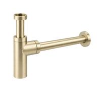 Flode Porto Cylinder-Style Adjustable Bottle Trap - Brushed Brass - 32mm - Basin Waste - Compression - Polypropylene