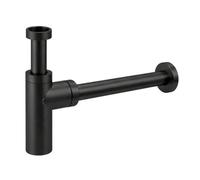 Flode Porto Cylinder-Style Adjustable Bottle Trap - Matt Black - Polypropylene - 32mm - Basin Waste