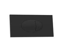 FLODE Rectangle Push Button Flush Plate - Black Dual Flush Toilet Button - Concealed Cistern Flush Plate - Modern Bathroom Accessory