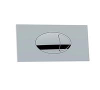 FLODE Rectangle Push Button Flush Plate - Chrome Dual Flush Toilet Button - Concealed Cistern Flush Plate - Modern Bathroom Accessory