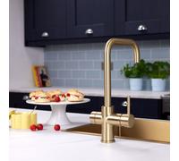 Flode Rora 3 In 1 Biometric Boiling Water Tap Brushed Brass Finish