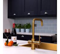 Flode Rora 3 In 1 Biometric Boiling Water Tap Brushed Gold Finish