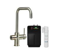 Flode Rora 3 In 1 Biometric Boiling Water Tap Brushed Steel Finish