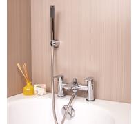 Flode Skarki Bath Shower Mixer Tap Polished Chrome Finish