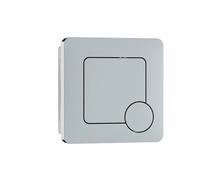 FLODE Square Push Button Flush Plate - Chrome Toilet Flush Button Panel - Modern Dual Flush Wall Plate for Concealed Cisterns - Easy Clean Bathroom Accessory