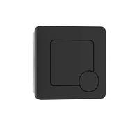 FLODE Square Push Button Flush Plate - Matt Black Toilet Flush Button Panel - Modern Dual Flush Wall Plate for Concealed Cisterns - Easy Clean Bathroom Accessory