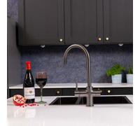 Flode Svan 3 In 1 Instant Boiling Hot Water Tap Gun Metal Finish