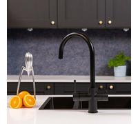 Flode Svan 3 In 1 Instant Boiling Hot Water Tap Matt Black Finish