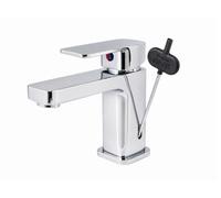 Flode Top-Fix Lima Mono Basin Mixer Tap - Quick Install - Chrome - Brass - Deck-Mounted - Lever Handle - Contemporary Design