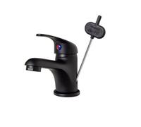 Flode Top Fix Loop Mono Basin Mixer Tap Matt Black Bathroom Tap With Patented Top Fix Technology Easy Install, Modern Single Lever Tap