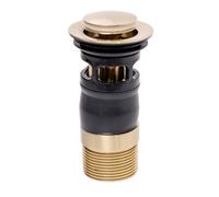 TOP-FIX Easy Fit Basin Sink Click Clack Pop-Up Top Fix Waste Trap - Slotted - Brushed Brass - PBW-TOP-01-BB (PDT-000736)