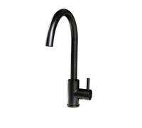 Flode Top Fix Swan Single Lever Kitchen Mixer Tap Matt Black