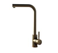 Flode Top Fix Vito L Neck Kitchen Mixer Tap Antique Brass Easy Top Fix Installation From Above Modern Single Lever Kitchen Faucet