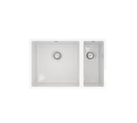 Flode Vanern 1.5 Bowl Comite Kitchen Sink 670mm X 440mm Inset Or Undermounted Strainer Wastes Supplied Gloss White Finish